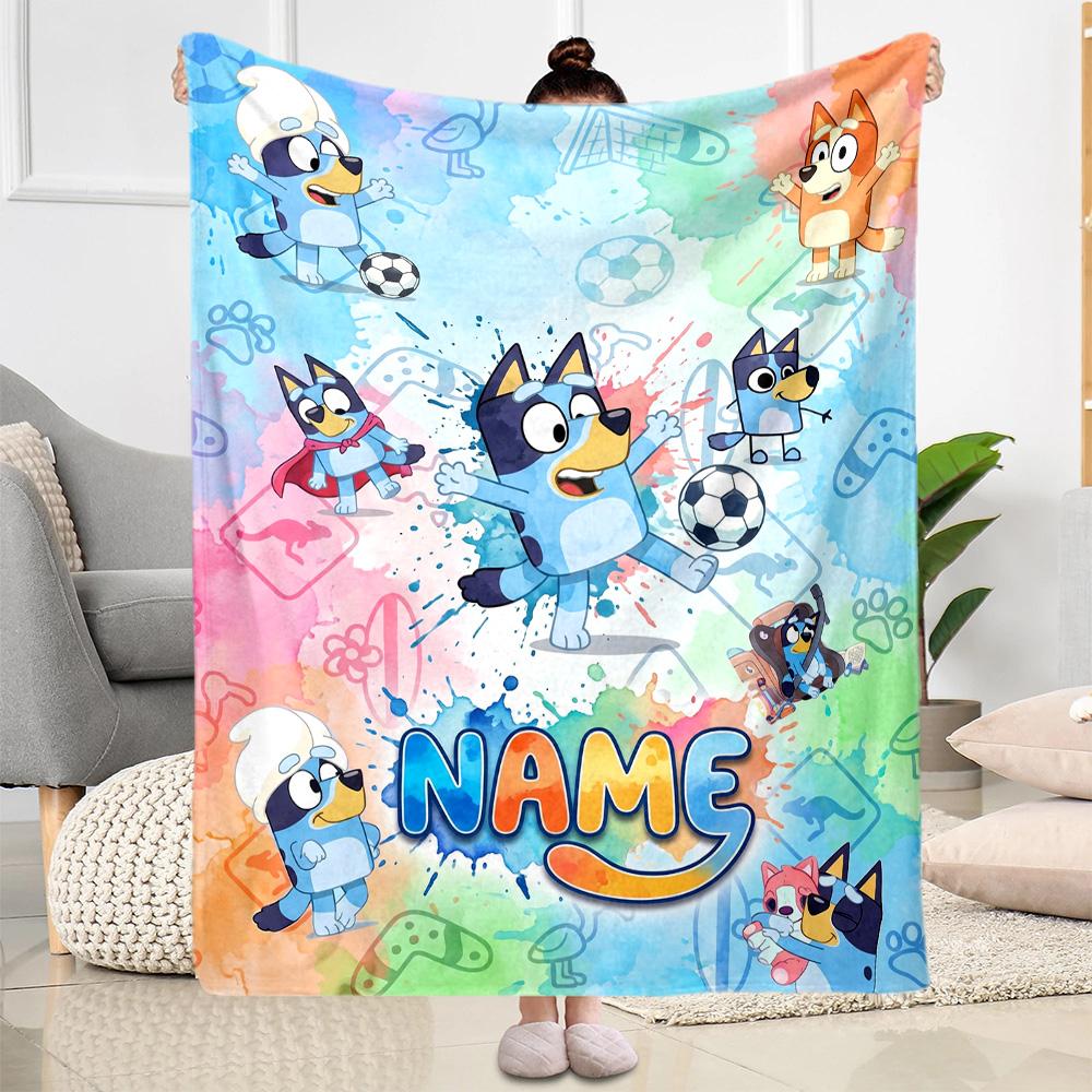 Football Fun Personalized Text Blanket Lightweight Customizable Blanket Warmthful Decor Suitable for Office Seaside Living Room Office Chair