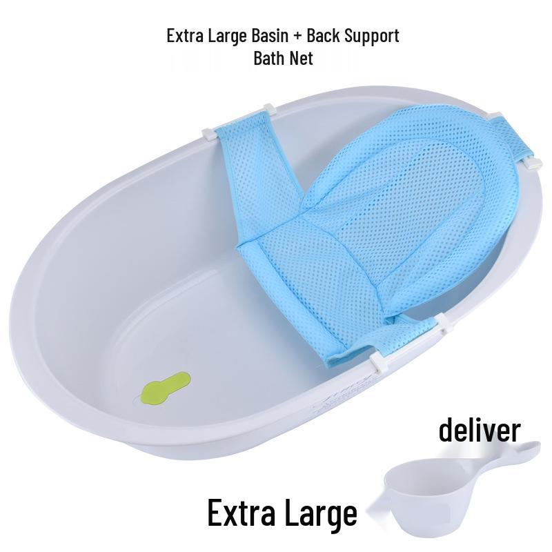 Large Oval Thickened Plastic Washbasin - Baby & Children's Bath or Laundry