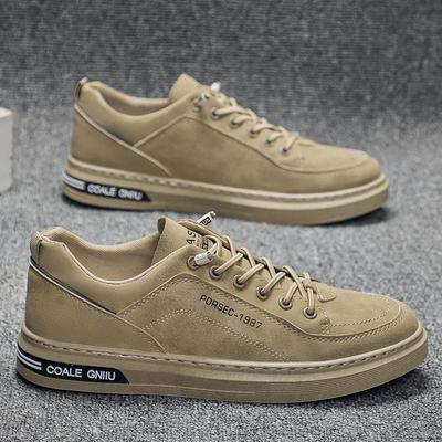 Men Loafers Outdoor Comfort Wear-resisting Men's Jogging Shoes Versatile Leather Lace-up Man Casual Shoes Zapatillas De Hombre