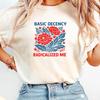 Comfort Colors Feminist Shirt, Floral Graphic Tee, Radicalized by Basic Decency
