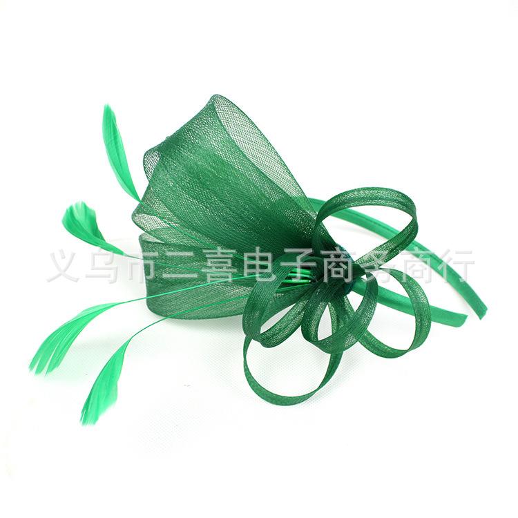 New European and American hair accessories mesh feather headgear Jockey Club party ball hair accessories manufacturer