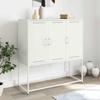 VidaXL Highboard White 100.5x39x107 Cm Steel, Buffet, Cupboard, Sideboard, Cabinet, Storage Cabinet, Cabinet 846541