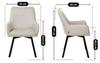 SWEN velvet beige upholstered swivel chair