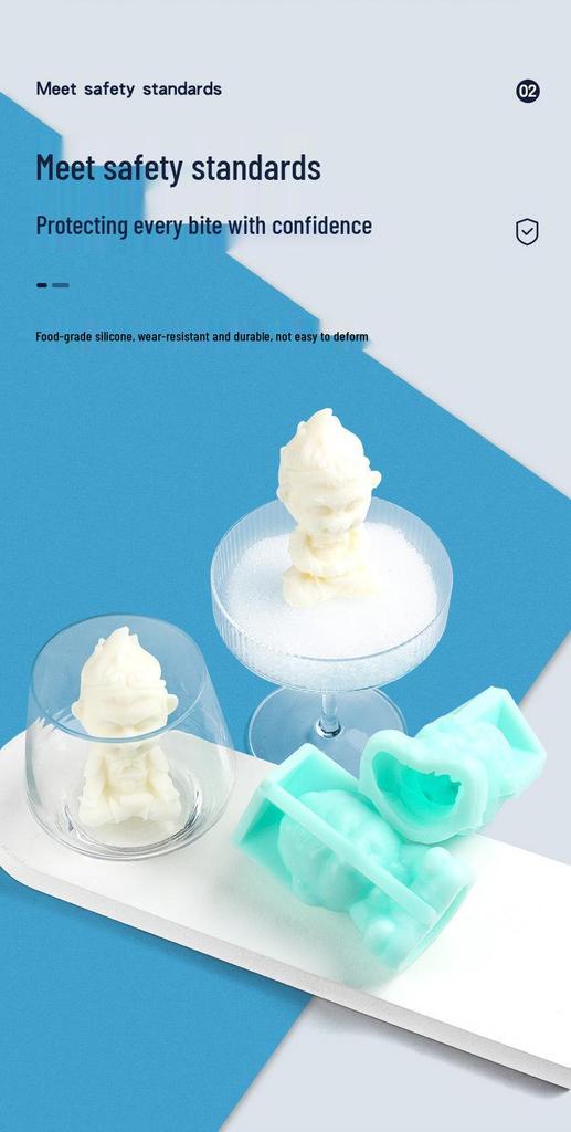 Stone Lion and Bear Silicone Ice Cube Mold for Whiskey and Cocktails