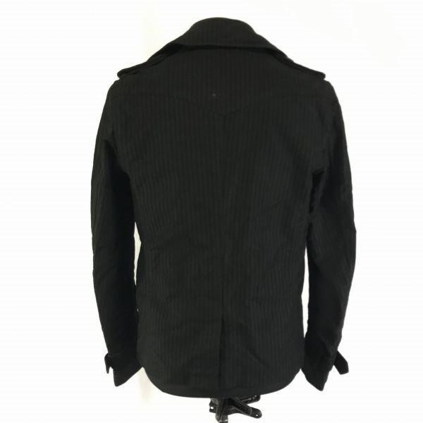 Hergestellt in Japan Marui On Board Gestreifte Baumwolljacke Maßgeschneiderte Jacke Herren M Schwarz Vier Taschen On Board(GEBRAUCHT)