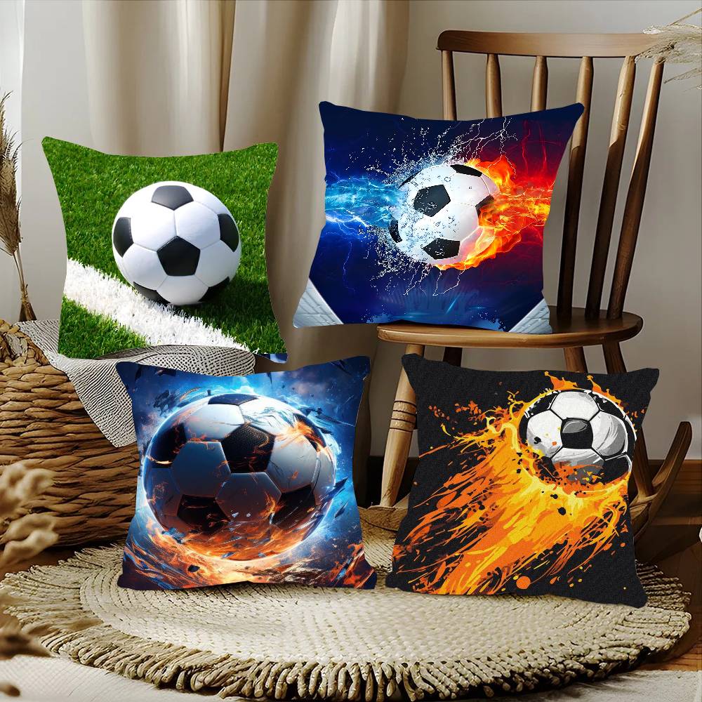 Football Print Pillow Case Home Decor Throw For Sofa Bed Car Room Decor Gift Idea