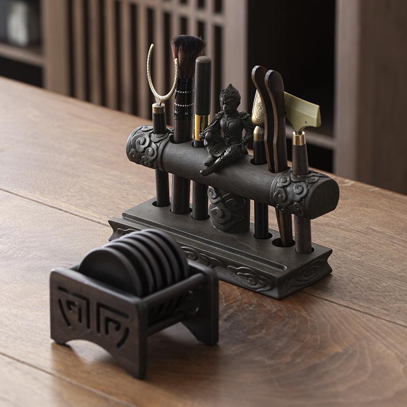 Tea Ceremony Six Gentlemen Set Creative Storage Rack Kung Fu Tea Set Accessories Supplies Tea Brewing Tools