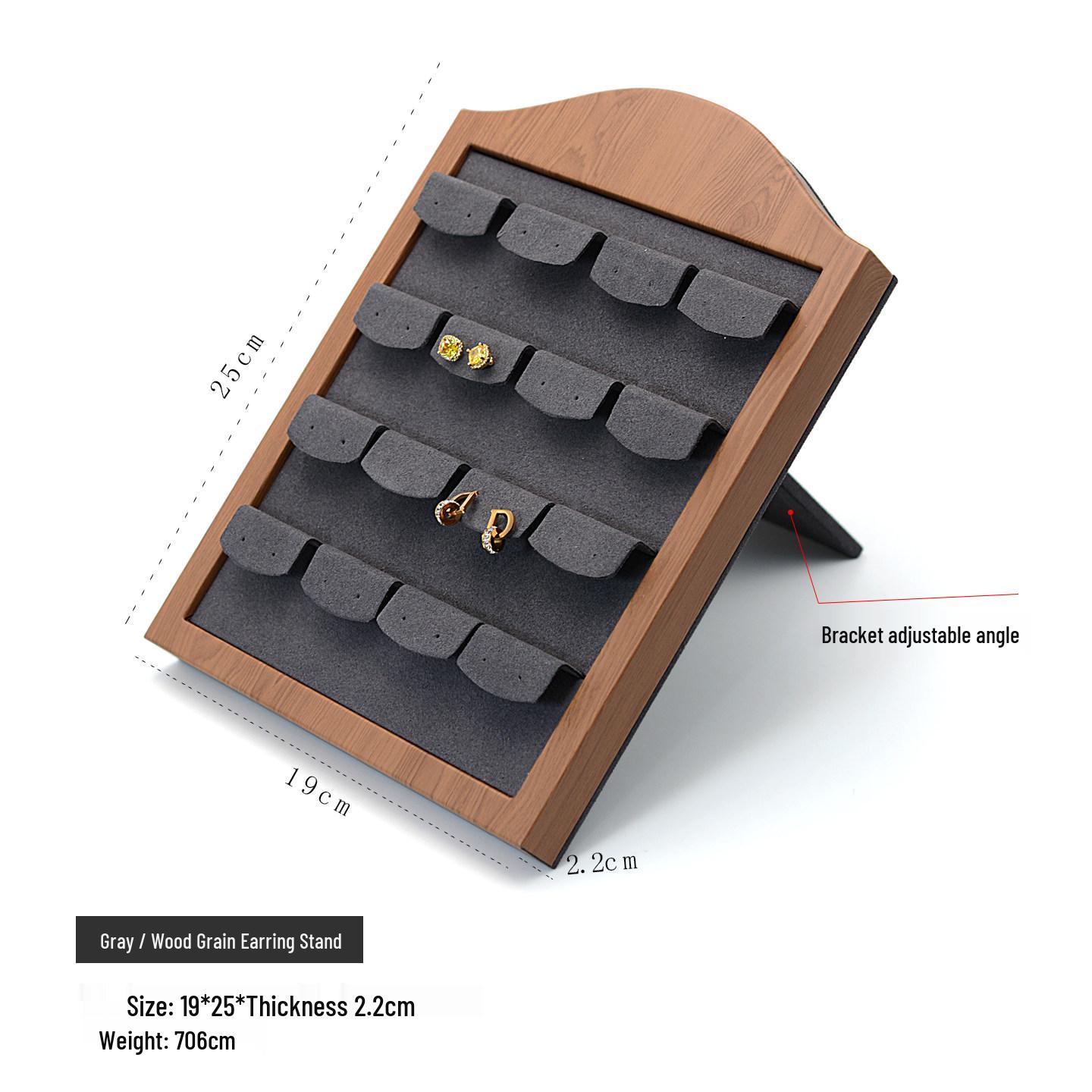 Wood Grain Earring and Jewelry Display Stand