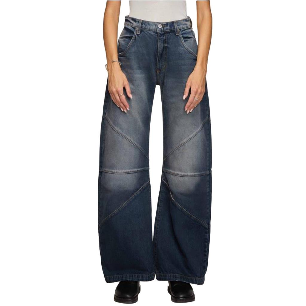 Jeans baggy hip hop da donna a gamba larga a vita medio-bassa jeans larghi boyfriend pantaloni in denim vintage