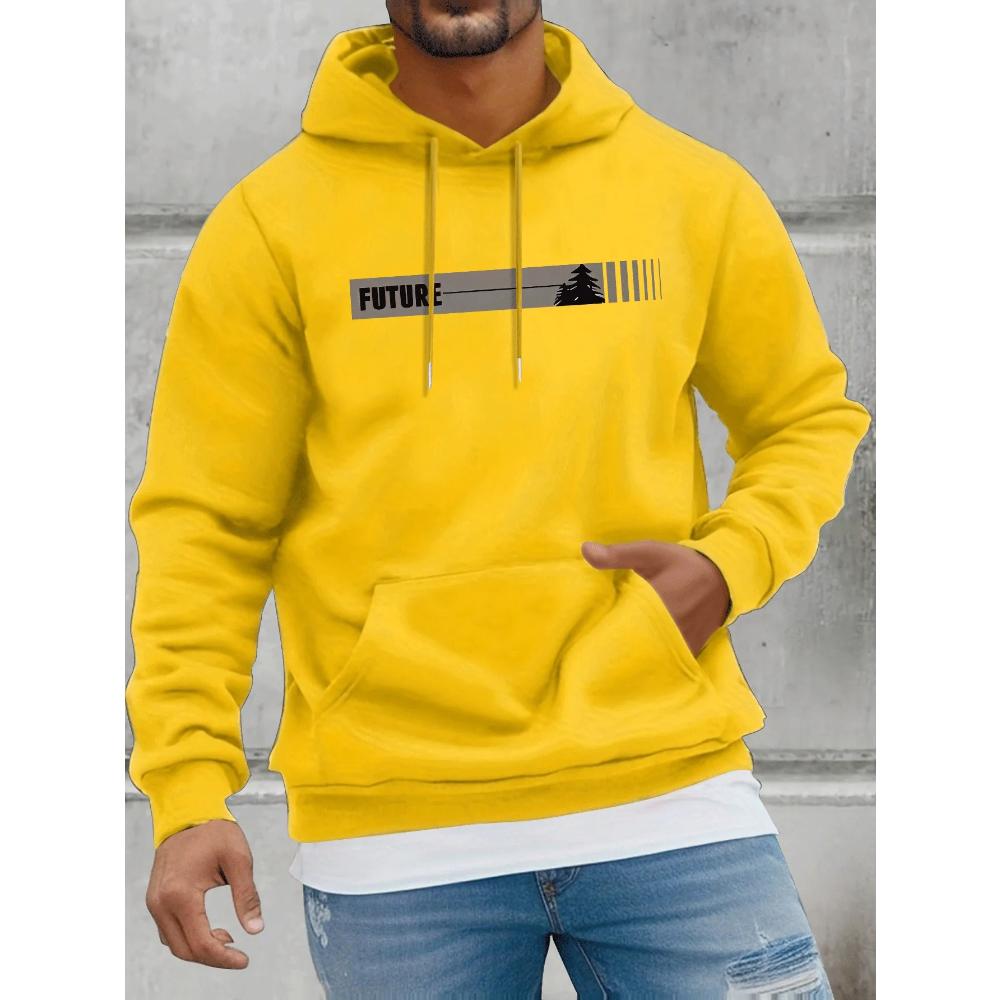 Fashion Versatile Men's Sweatshirt Casual Printing Simple Hoodies Sweatshirts Men’s