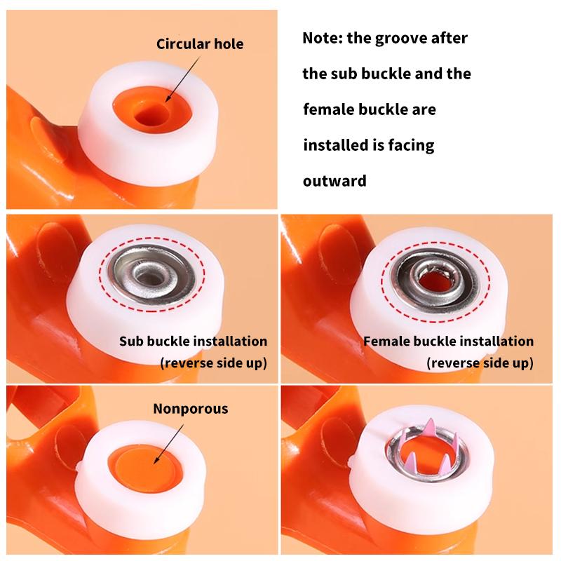 Snap Button Kit With Hand Pressure Pliers 50pcs 100pcs Snaps , Metal Snaps For Sewing, Sewing Snaps For DIY Crafts Clothes Hats