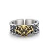 Adjustable Open Ring Men Women Vintage Geometric Totem Minimalist Statement