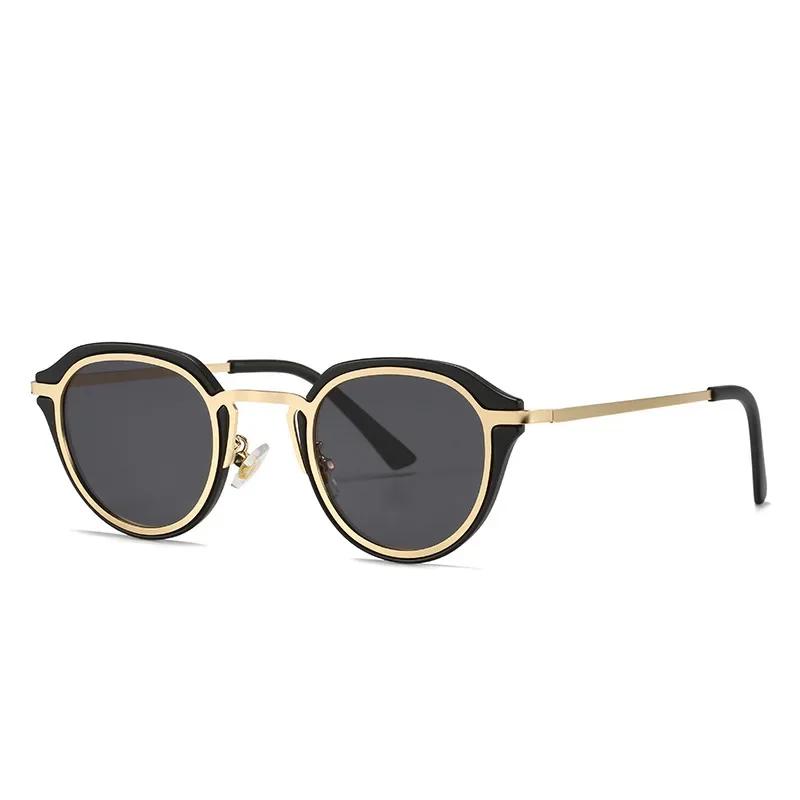 New Fashion Classic Round Women Sunglasses Personalized Metal Leg Design Retro Men's Outdoor Driving Glasses  Hombre