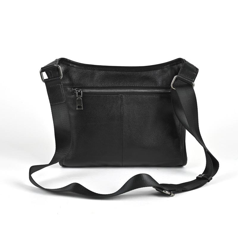 Classic & Trendy Men's Genuine Top-Layer Cowhide Messenger Bag - Soft, Stylish, Minimalist Commuting Shoulder Backpack