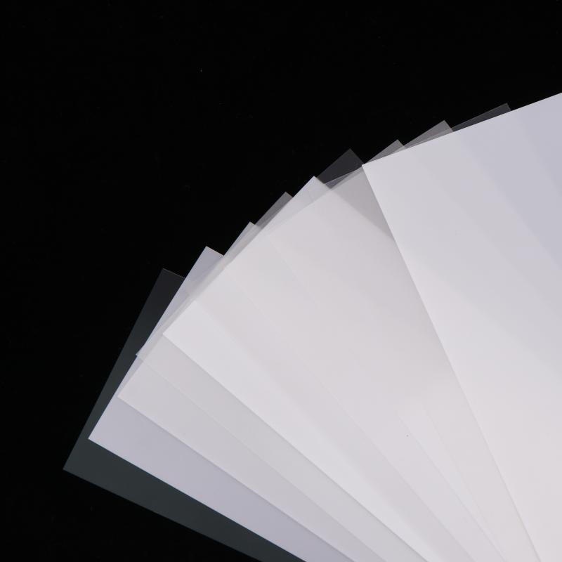 10 stk/sett Diffusjons-/Refleksjonsfilm Drakt LED-lys Diffusjonsfilm Boksbelysning Bakgrunnslys Homogeniserende Film PET Lyslederplate