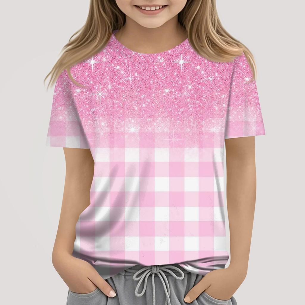 Dívčí chlapecká trička pro batolata Dětské top chlapecké a dívčí tričko s krátkým rukávem