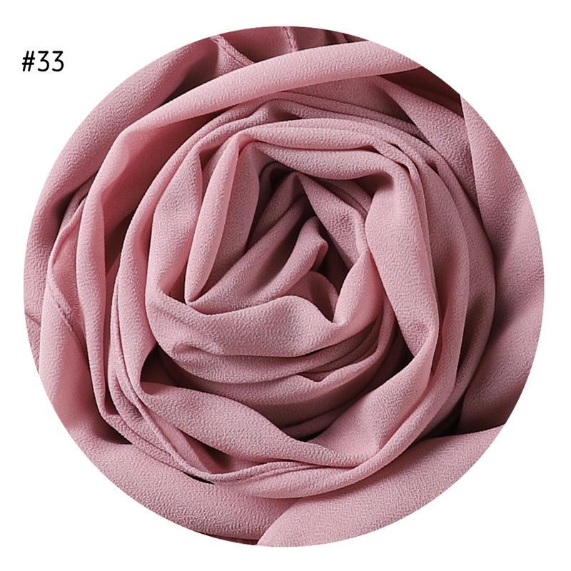 175X70Cm  High Quality Malaysian Pearl Chiffon Hijab Bundles Solid Color Scarves Head Scarf For Muslim Woman 73 Colors