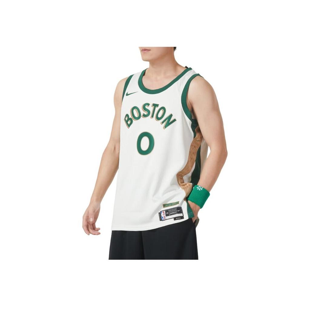 Nike NBA Jayson Tatum No. 0 Boston Celtics City Edition Swingman Jersey Men Jersey White DX8488-133