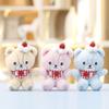 Cute Bear Plush Keychain With Soft Short Pile For Bags And Kids Decor