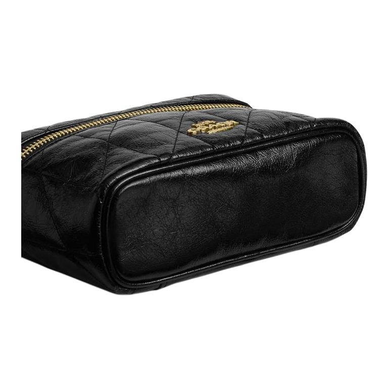 Coach Cow Leather Handbag Small Women's Black CEO22-IMBLK