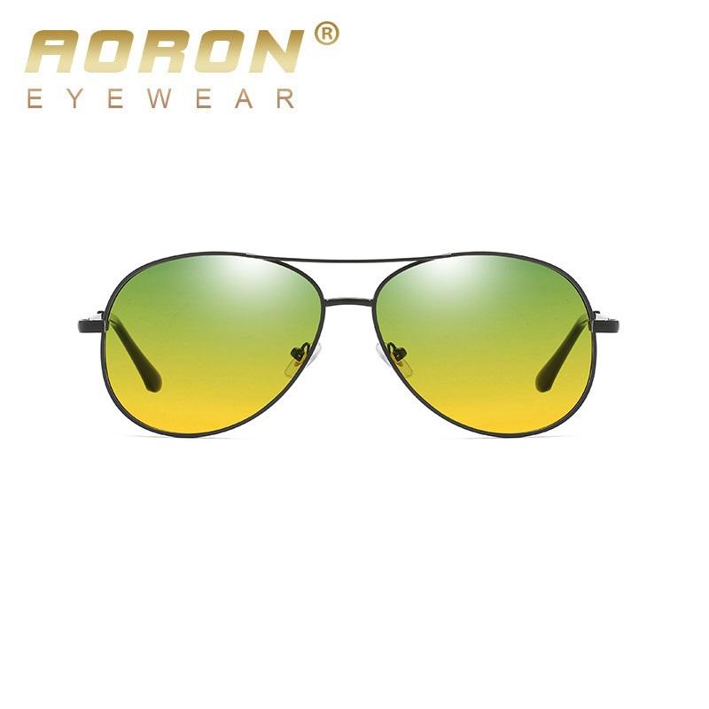 aoron Polarisierte Sonnenbrille für Herren, Tag- und Nachtbrille, multifunktionale Sicht, blendfreie UV400-Brille
