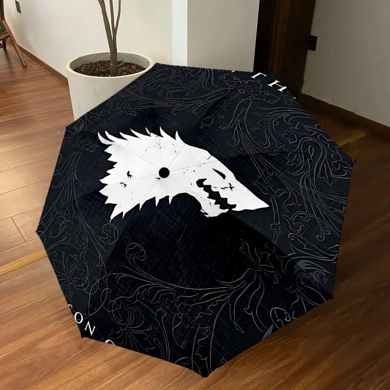 1pc GAME OF THRONES SEASON ONE Folding umbrella automatic open/close, 8-Rib Durable Frame, Compact Folding Design, Ideal Birthday1107L