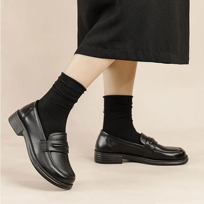 Mocassini da Donna Neri Scarpe Slip-On per Ufficio e Uso Quotidiano Scarpe Casual Piatti da Donna