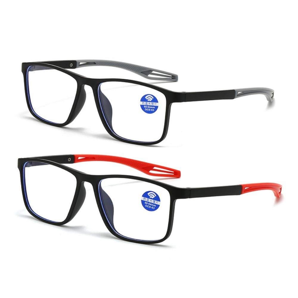 2PCS Reading EyeGlasses for Men TR90 Anti Blue Glasses Computer Reading Glasses with Grade +1.0 - +4.0