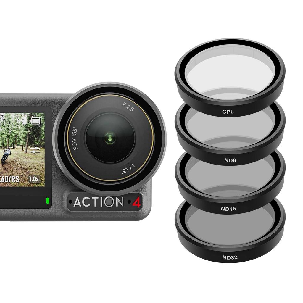 TELESIN CPL ND8 ND16 ND32 Lens Set Aluminium Alloy Frame for DJI OSMO Action 3 4 5pro ND CPL Filter Action Camera Accessories