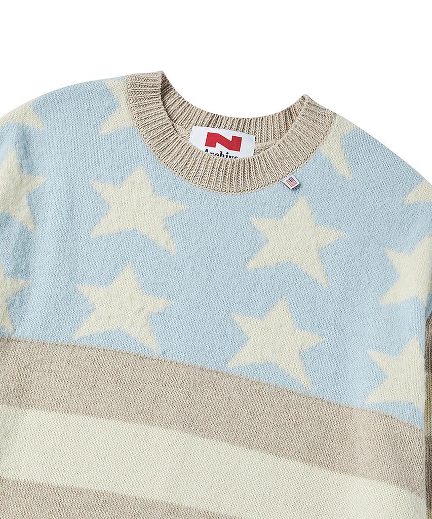 BEYOND CLOSET [Collection Line] New Kids Merino Wool Brushed Knit Sky Blue