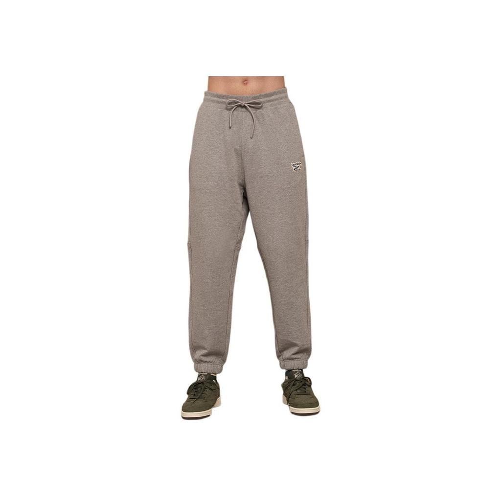 Reebok Solid Color Drawstring Knit Sports Pants Unisex Bottoms Medium-Gray 23FRC607UGG4