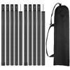 Tent Poles Camping Poles for Tarp Awning Canopy Shelter Sun Sail Tarpaulin Headroom Galvanized Steel Adjustable Telescoping Rods