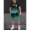 Neue Mode 3D Lustiger Druck Herren Anzug Übergroß Kurzarm Shorts Zweiteiler Herren Sportbekleidung Sommer Freizeit Reise Anzug