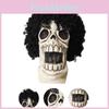 Ny Anime One Piece Mask Brook Musiker Latex Cosplay Huvudbonad Av Xinlian