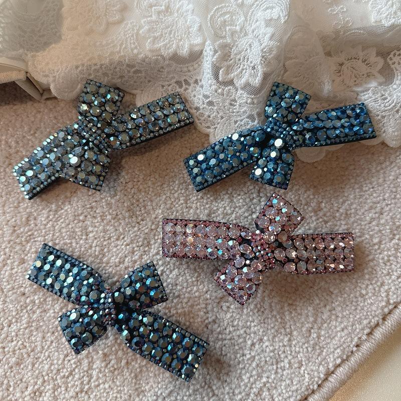 

New Diamond-Encrusted Bow Hair Clip for Women