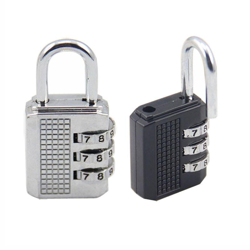 3 Digit Small Resettable Combination Padlock Luggage Case Box Lock Coded Lock School Gym Locker Suitcase Gate Pad Lock Us213