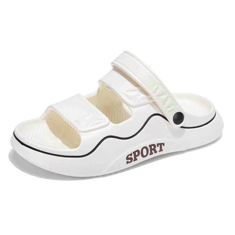 Fashion Round Nose Anti-slip Gentlemen Sandals Outdoor Slipper Men's Sports White Shoes Daily Sneakers Outing Trendy Sapateneis