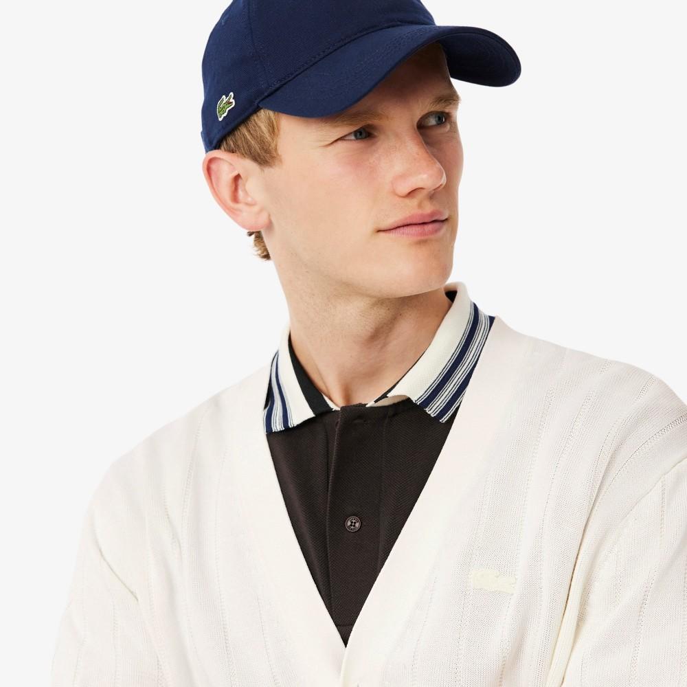 [lacoste] Men's Cotton Rib Cardigan AH5338-55N70V