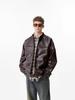 Men's Retro High-End Leather Motorcycle Jacket with Stand Collar - Loose Fit, Plus Size, Fashionable Casual Outerwear.