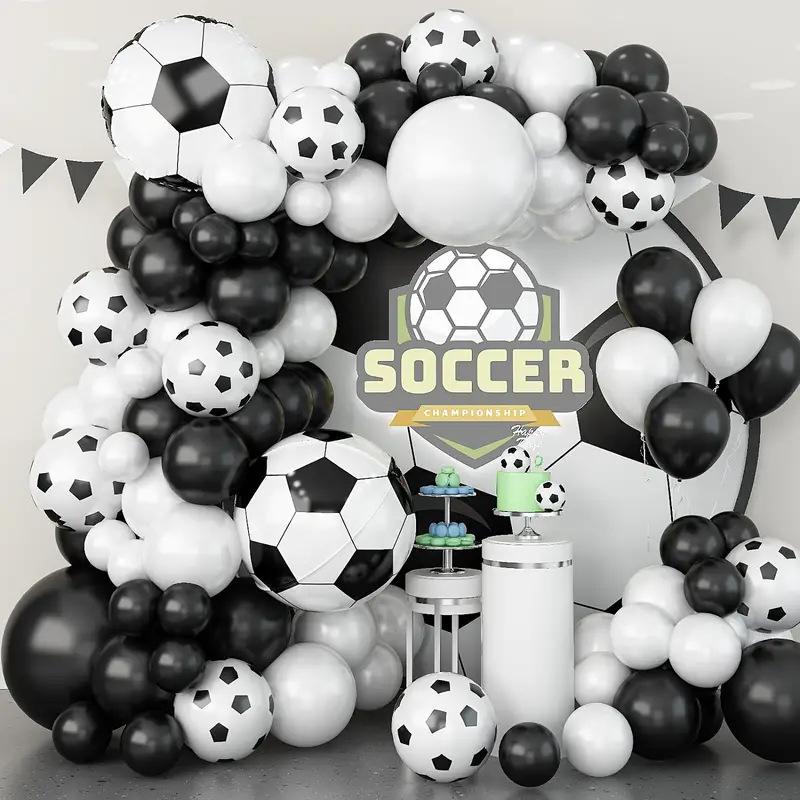 86-Piece Kids Football-Themed Balloon Arch Kit: Includes Aluminum Foil Football Balloons & Chain Decorations for Sports Competitions