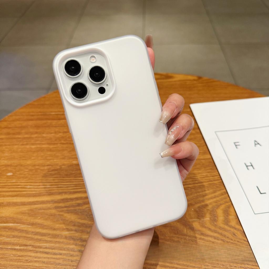 Lightweight Shockproof PP Phone Case for iPhone 15 14 13 Pro Max Solid Color Matte Cover