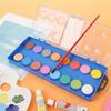 16 Color Dry Powder Watercolor Palette Plastic Storage Kids Craft Supplies Safe Pigments For Home School Projects