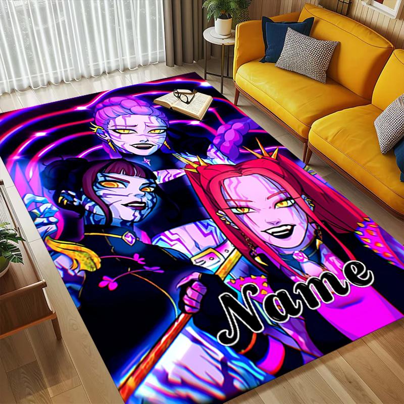 Custom Name Witchcraft Fantasy Living Room Non-Slip Area Rug Soft Carpet for Bedroom Kids Playroom Sofa Office Home Decor Doormat