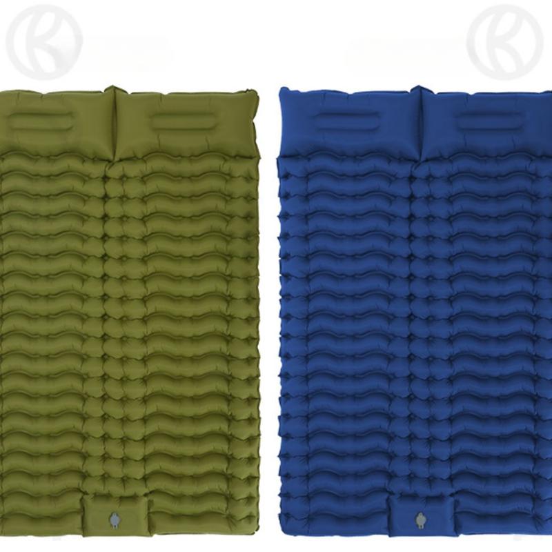 New Widened and Thickened Outdoor Sleeping Mat Lightweight Portable Inflatable Mat Picnic Mat Camping Picnic Double Damp Proof Mat Lunch Sleeping Mat