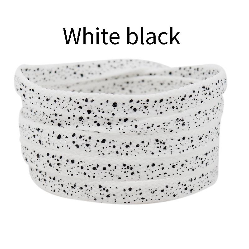 1Pair Ink Splash Rope Shoelace 0.8cm Wider Laces for Shoes Casual Sneakers Flat Shoelaces 100/120/140/160CM Shoes Accessories