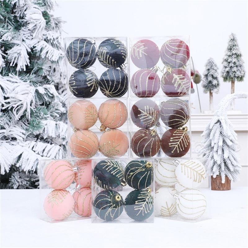 Flocking Sphere Ornaments For Christmas Tree Colorful Decorative Ball Perfect For Holiday Festival Atmosphere