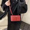 Casual Korean version small square bag 2024 winter new bag women's personality simple messenger bag retro fashion shoulder bag