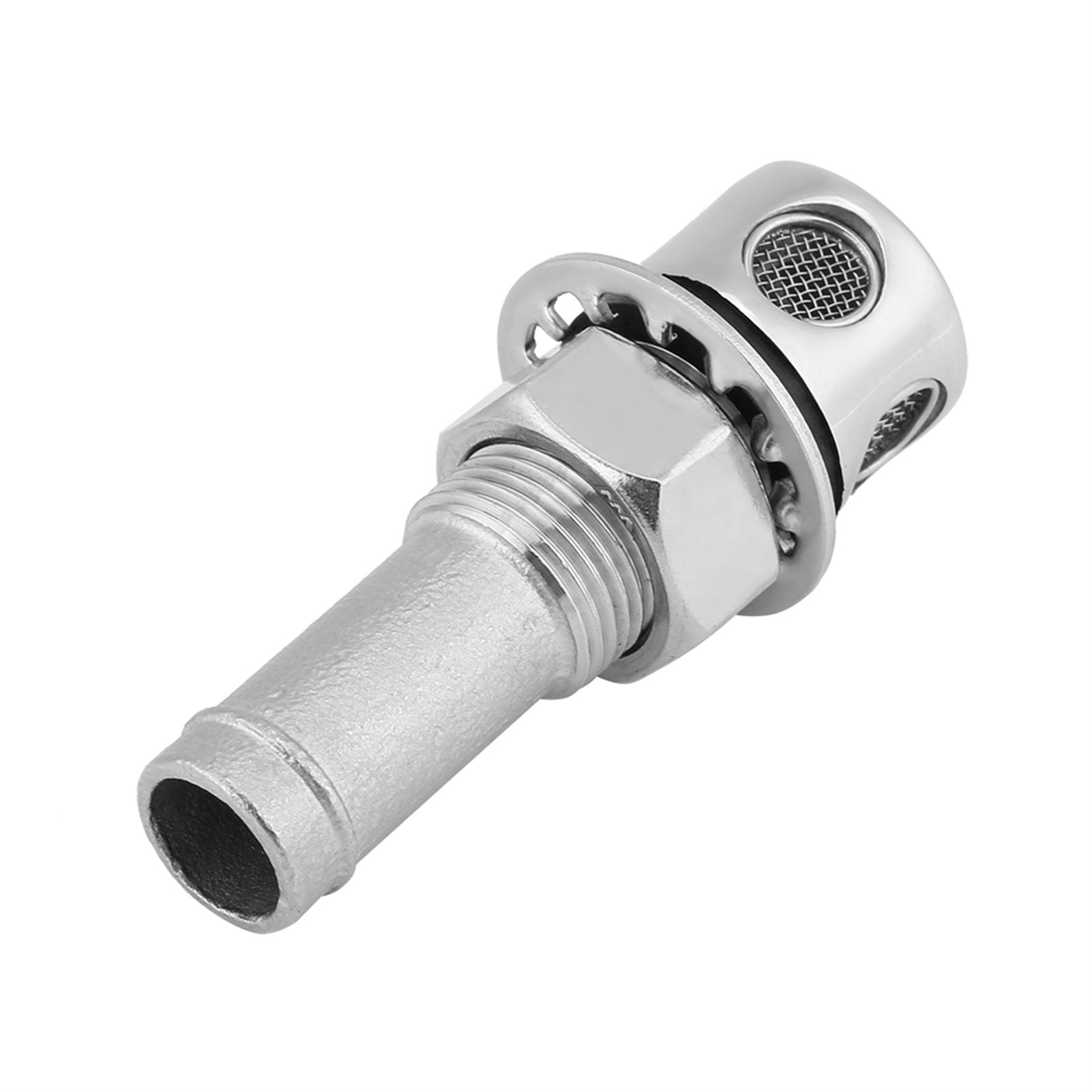 

Stainless Steel Marine Boat Straight Fuel Gas Tank Vent With Mounting Gasket Hardware Fitting