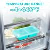 Silicone Freezer Trays with Lid,6 Cup Soup Freezer Container large Ice Cube Molds with Reinforced Steel Ring Top for freezing Soup Sauce Broth