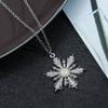 Frozen Anna Elsa Necklace Crystal Snowflake Pendant COS Props Necklace Christmas Gift Pendant